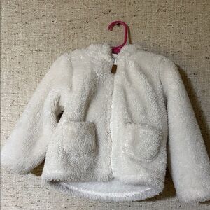 Carter's Cream Fuzzy Kids Puffer Jacket
